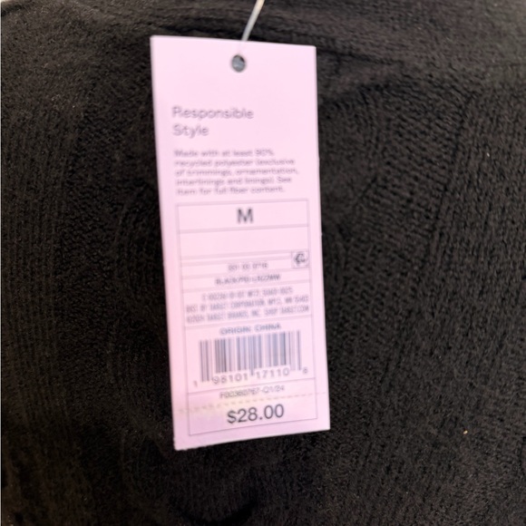 Wild Fable Black Cable Knit Women's Sweater - Picture 4 of 5